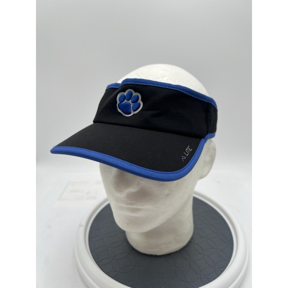 Pacific Headwear A-Lite 510V Paw Print Visor Black Blue Adjustable Sports